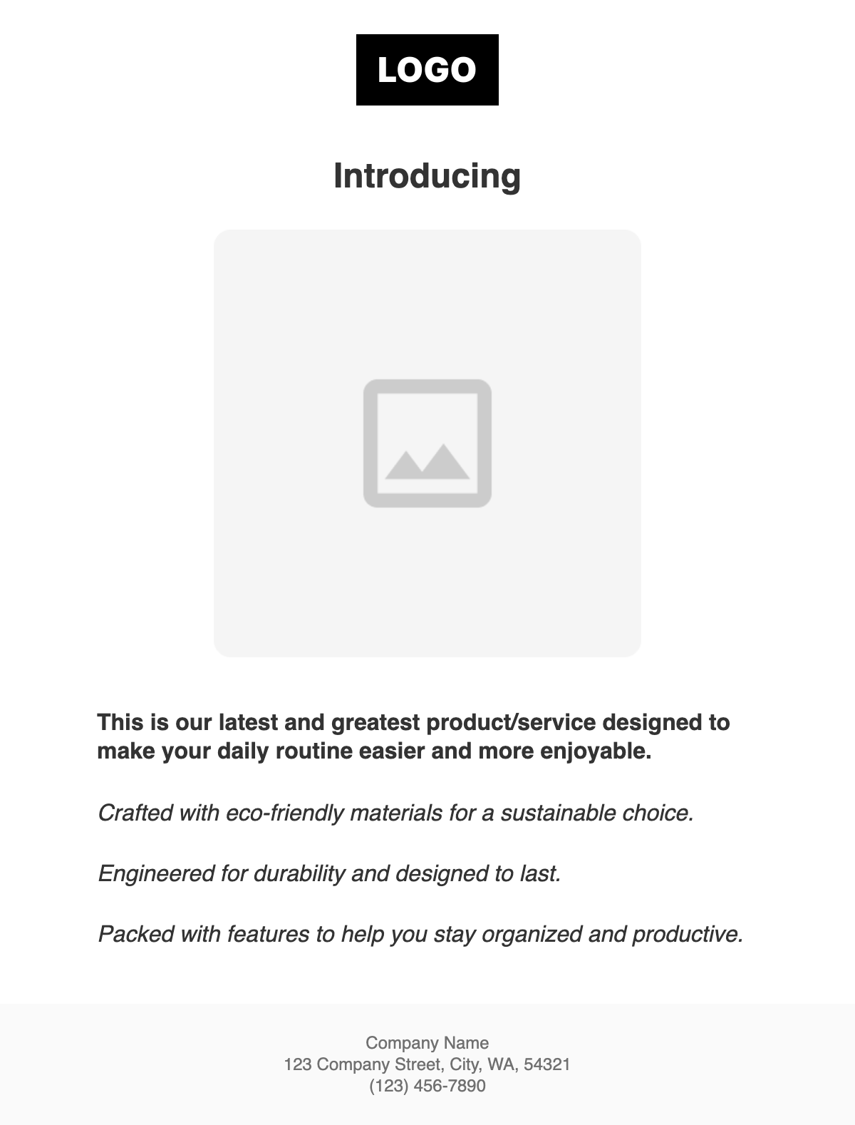 announcement email template