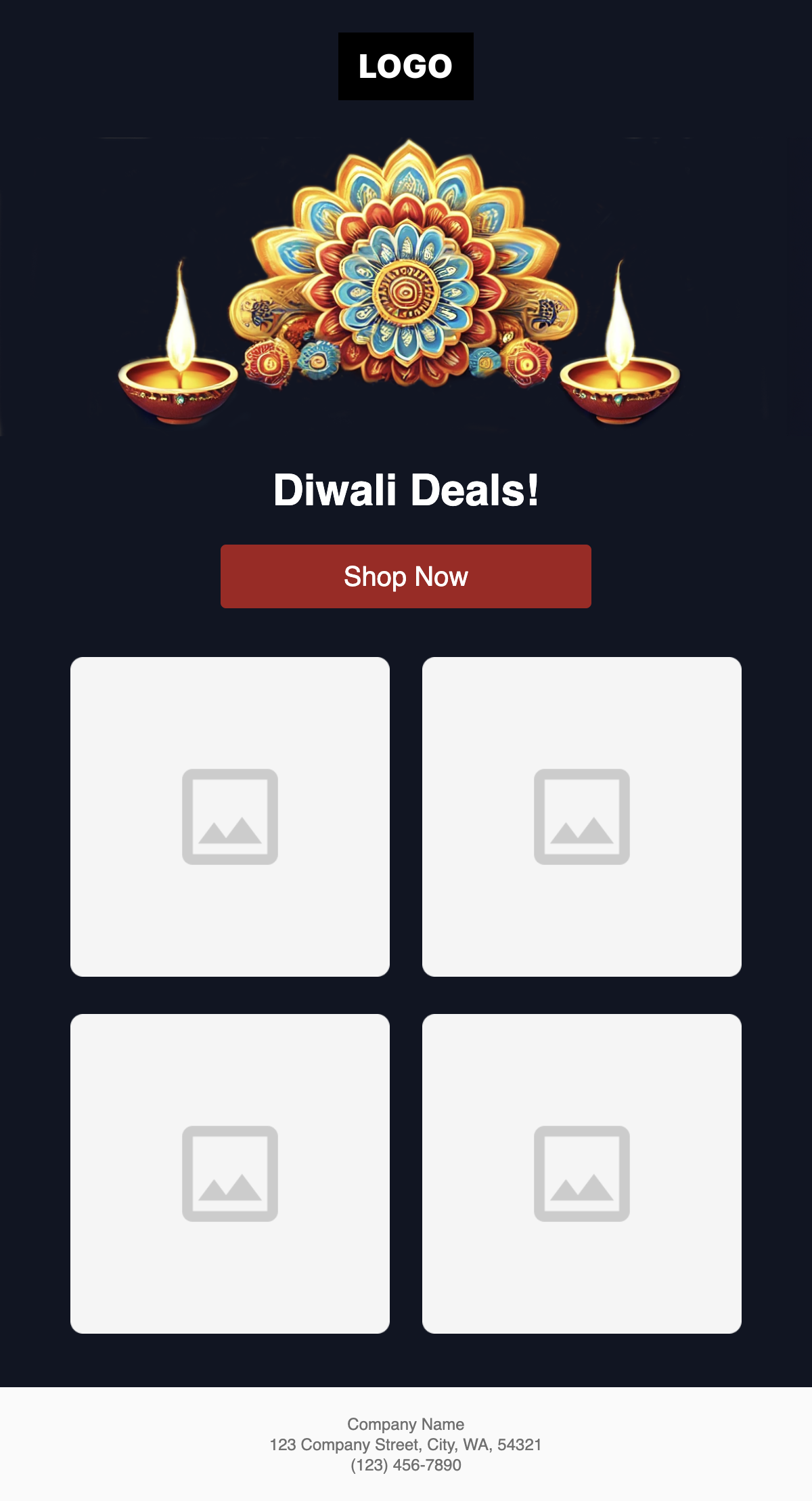 diwali email template