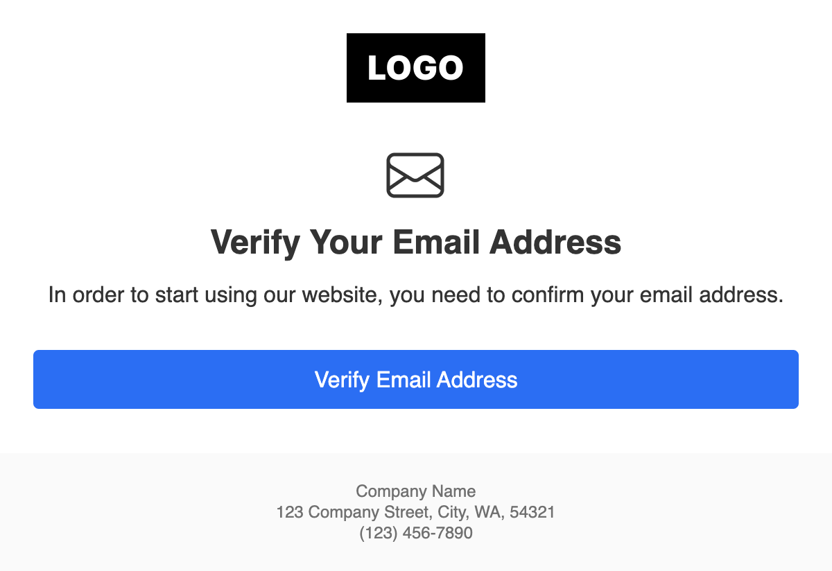 email verification email template