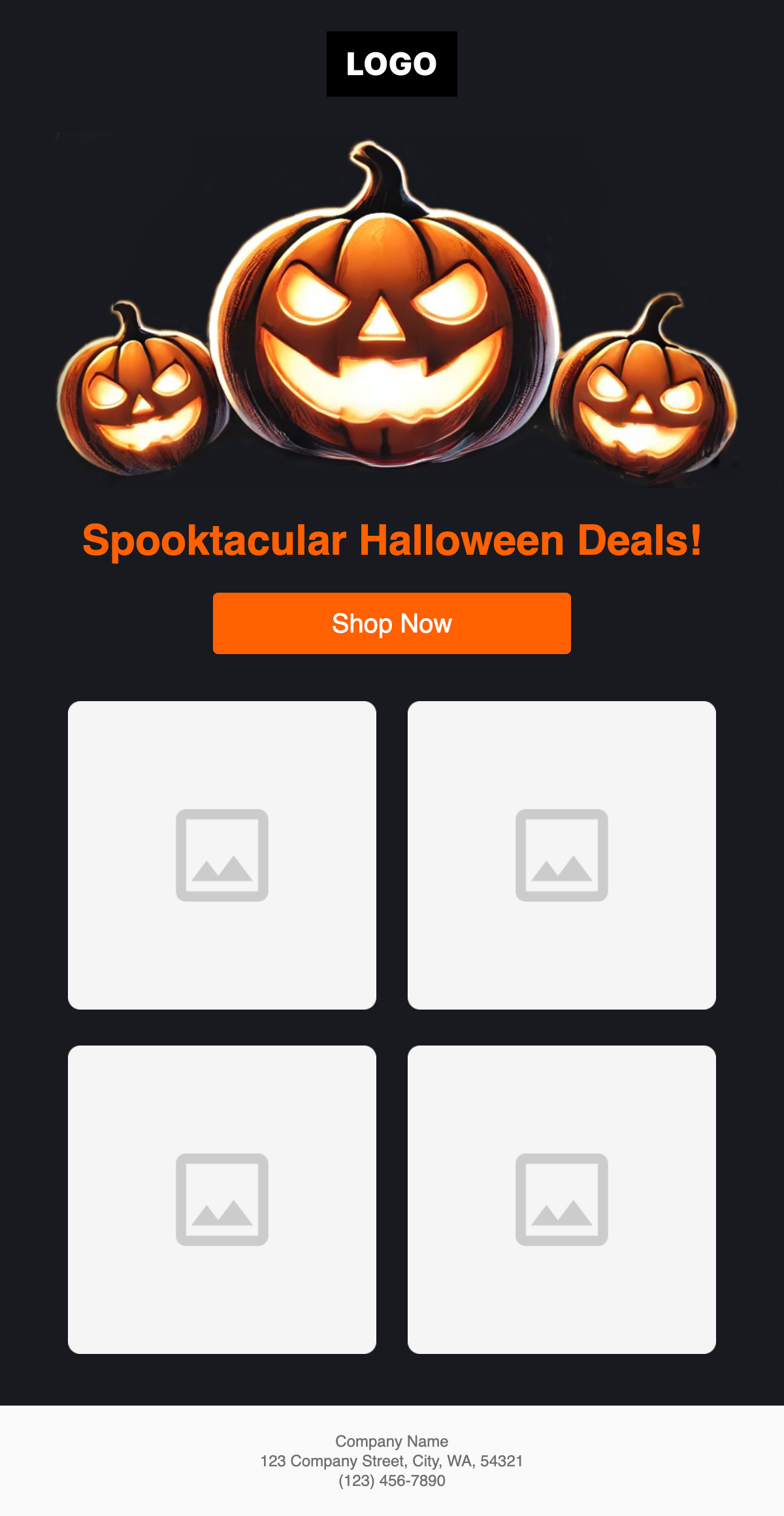 halloween email template