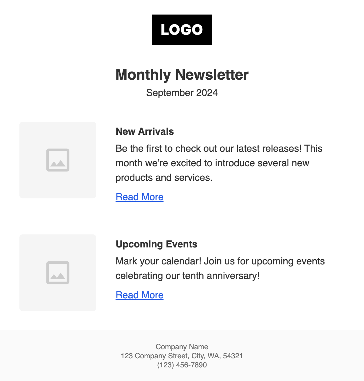 newsletter email template