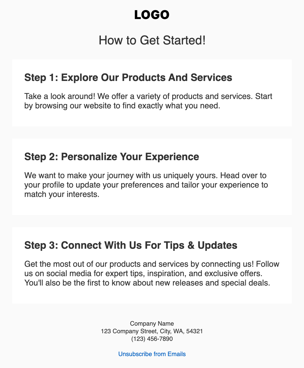 onboarding email template