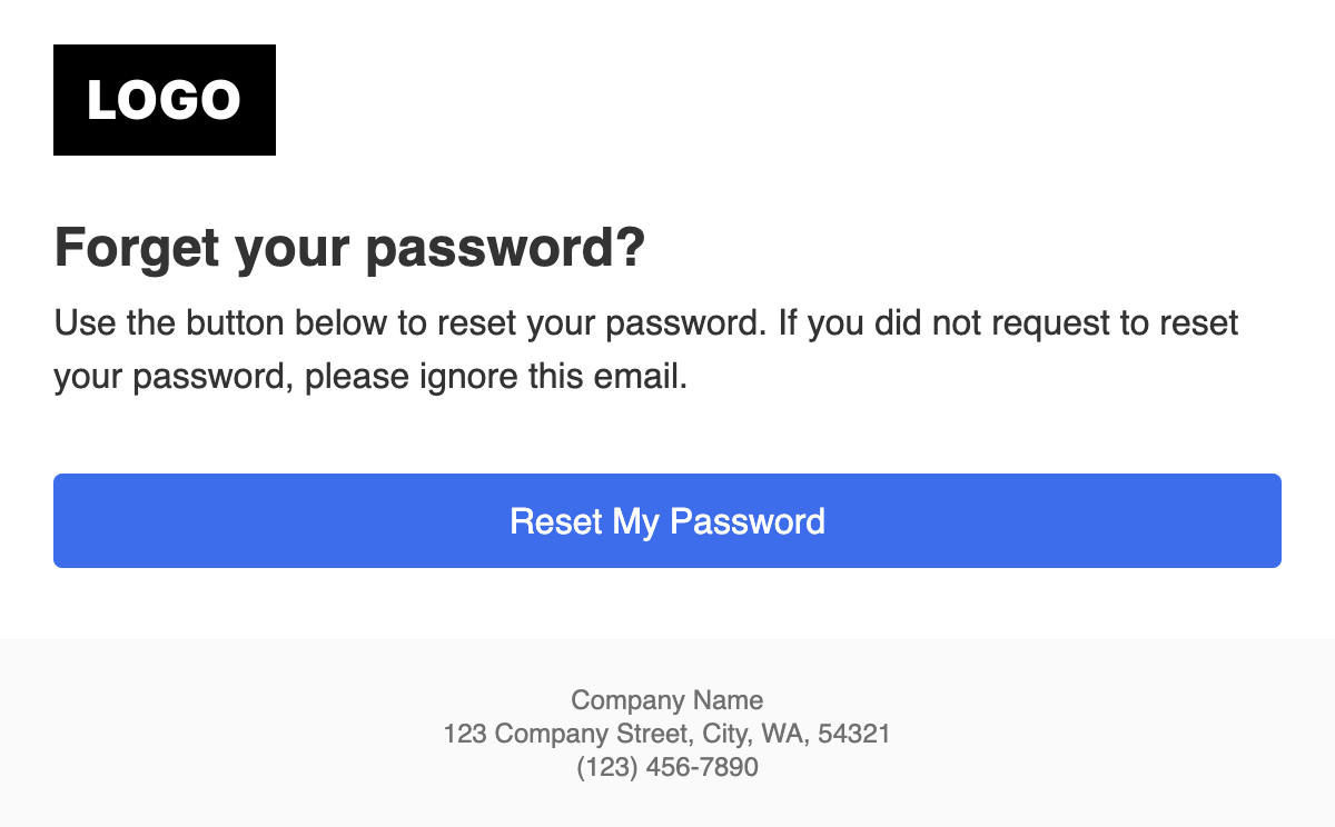 password reset email template