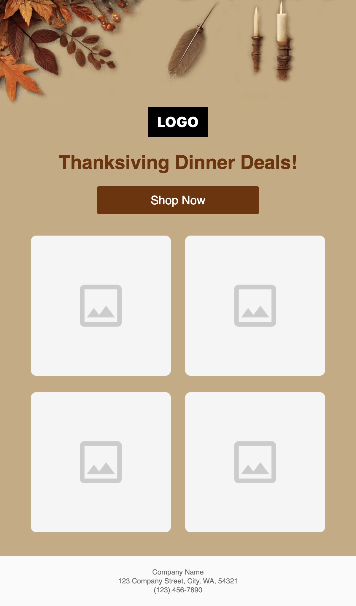 thanksgiving email template